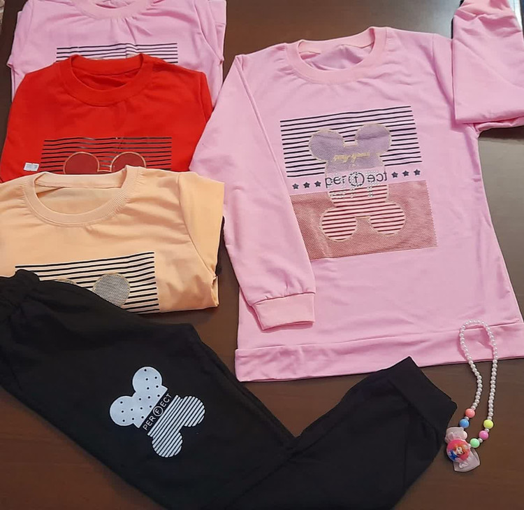 لباس بچگانه بلوز شلوار دخترانه پنبه ای