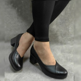 کفش مجلسی اداری روزمره پاشنه دار رویه چرم