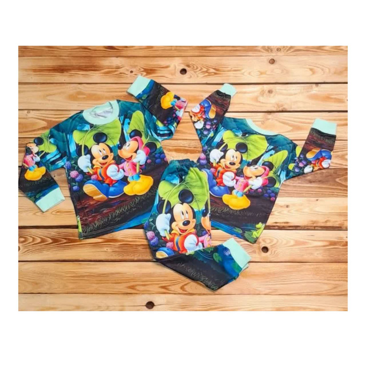 لباس بچگانه بلوز شلوار تمام چاپ فلامنت