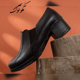 کفش طبی زنانه پاشنه دار کد sZHL مدل خورشیدی رویه چرم بیاله PAMSHOP