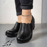 کفش طبی زنانه پاشنه دار کد sZHL مدل خورشیدی رویه چرم بیاله PAMSHOP