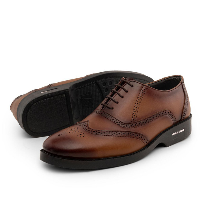 کفش طبی مردانه رویه چرم خارجی درجه یک مدل هشترک برند تات