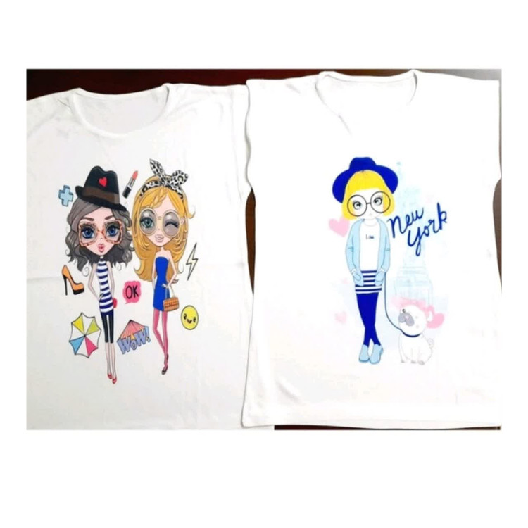 لباس بچگانه تیشرت دخترانه طرح دختر کفشدوزکی