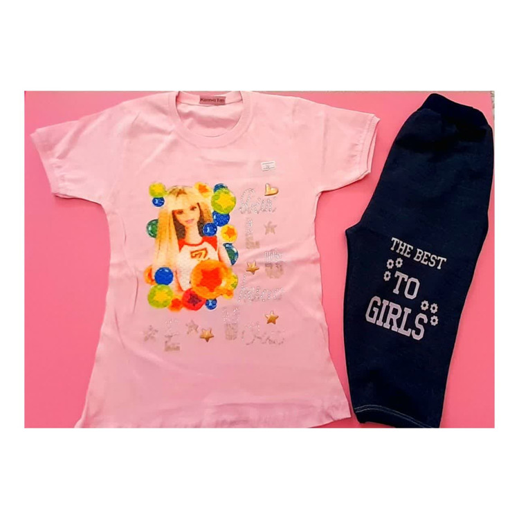 تیشرت شلوارک طرح دختر
