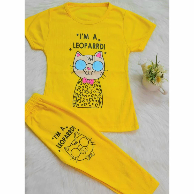 لباس بچگانه تیشرت شلوارک طرح گربه ی عینکیcat