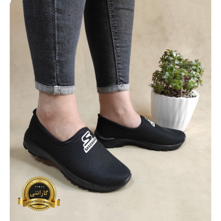 کفش کتانی زنانه و مردانه مدل اسکیچرز رویه کتان زیره پیو