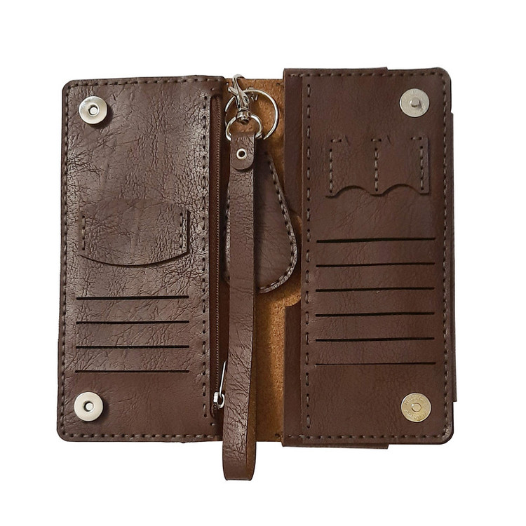 کیف پول وموبایل چند کاره مدل BOOFچرم خارجی درجه یک ابعاد ۹×۱۸