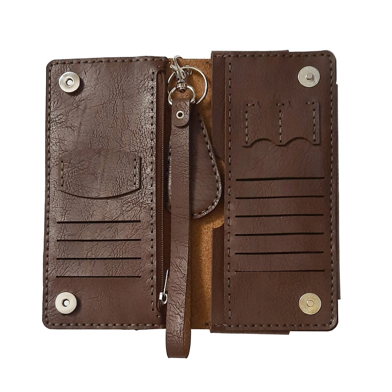 کیف پول وموبایل چند کاره مدل کیهان چرم خارجی درجه یک