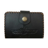 3 عدد کیف پول و جاکارتی طرح فروهر سه رنگ مشکی قهوه ای و عسلی چرم مصنوعی درجه یک PAMSHOP کد t wallet