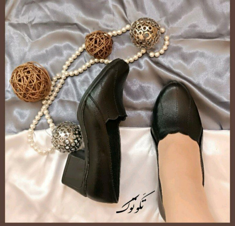 کفش طبی مجلسی اداری زنانه رویه چرم خارجی درجه یک مدل هلالی