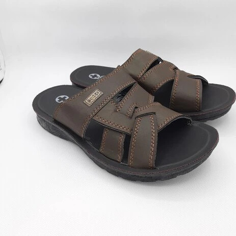 دمپایی طبی مردانه مدلped رویه چرم خارجی فوق العاده سبک سایز 40تا 45 دور دوخت