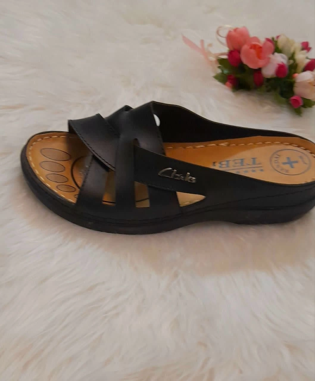 دمپایی طبی زنانه رویه چرم خارجی  مدل kano