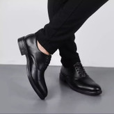کفش مردانه مجلسی مدل بندی ساده رویه چرم خارجی اداری مجلسی روزمره pamshop