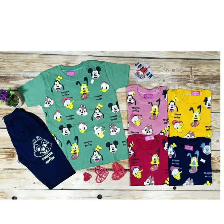 تیشرت شلوارک اسپرت کارتونی