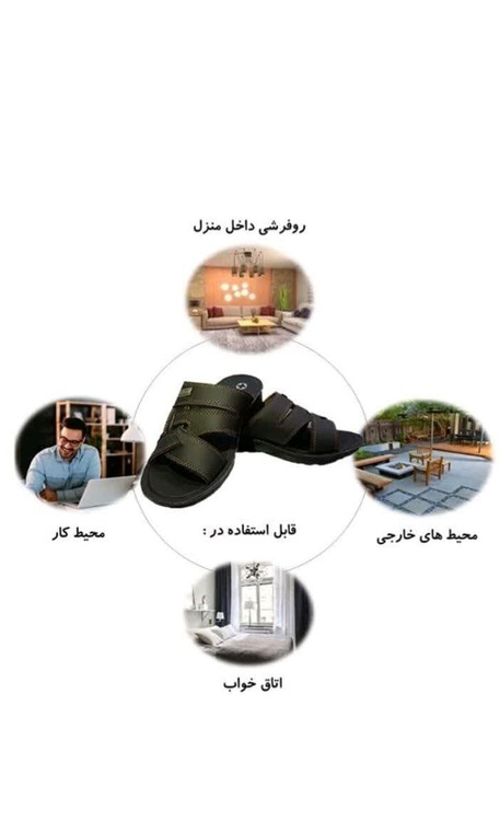 دمپایی طبی مردانه مدل smit رویه چرم خارجی فوق العاده سبک سایز 40تا 45 دور دوخت