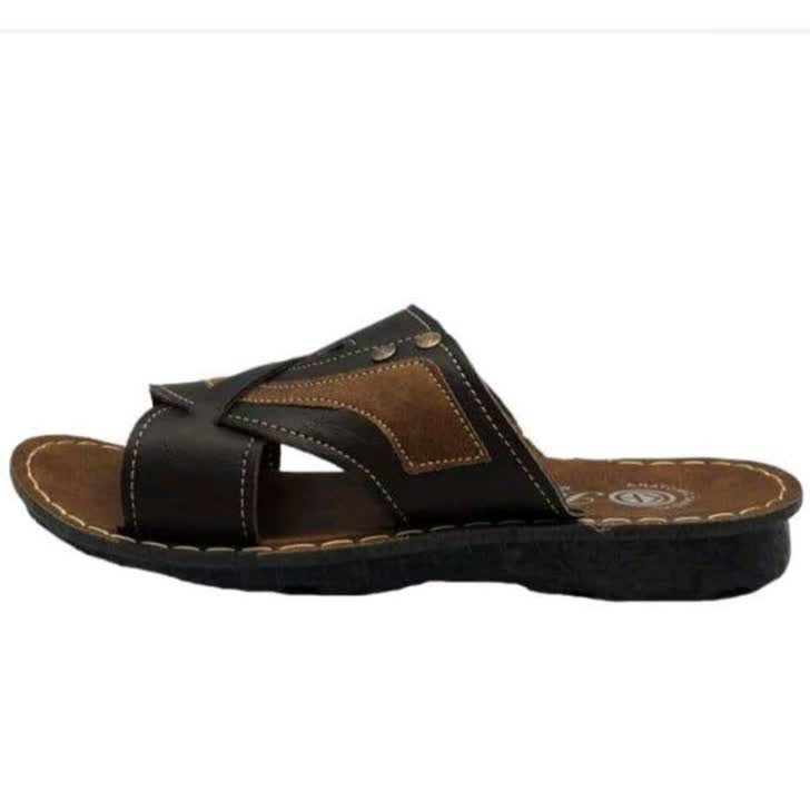 صندل مردانه تایلندی طبی رویه چرم خارجی سبک سایز 40 تا 45 دور دوخت