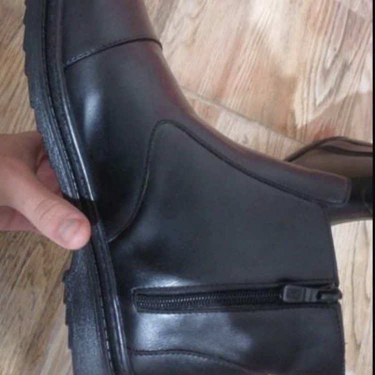 نیم بوت مردانه زیپی چرم pamshop شیک، دوردوخت مدل سبلان