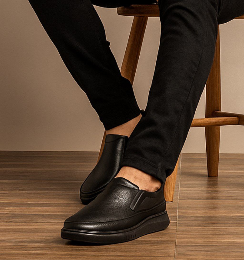 کفش طبی مجلسی اداری مردانه کف طبی بسیار سبک مناسب راهپیمایی طولانی مدل T kh PAMSHOP