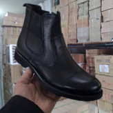 نیم بوت مردانه زیپی چرم pamshop شیک، دوردوخت مدل سبلان