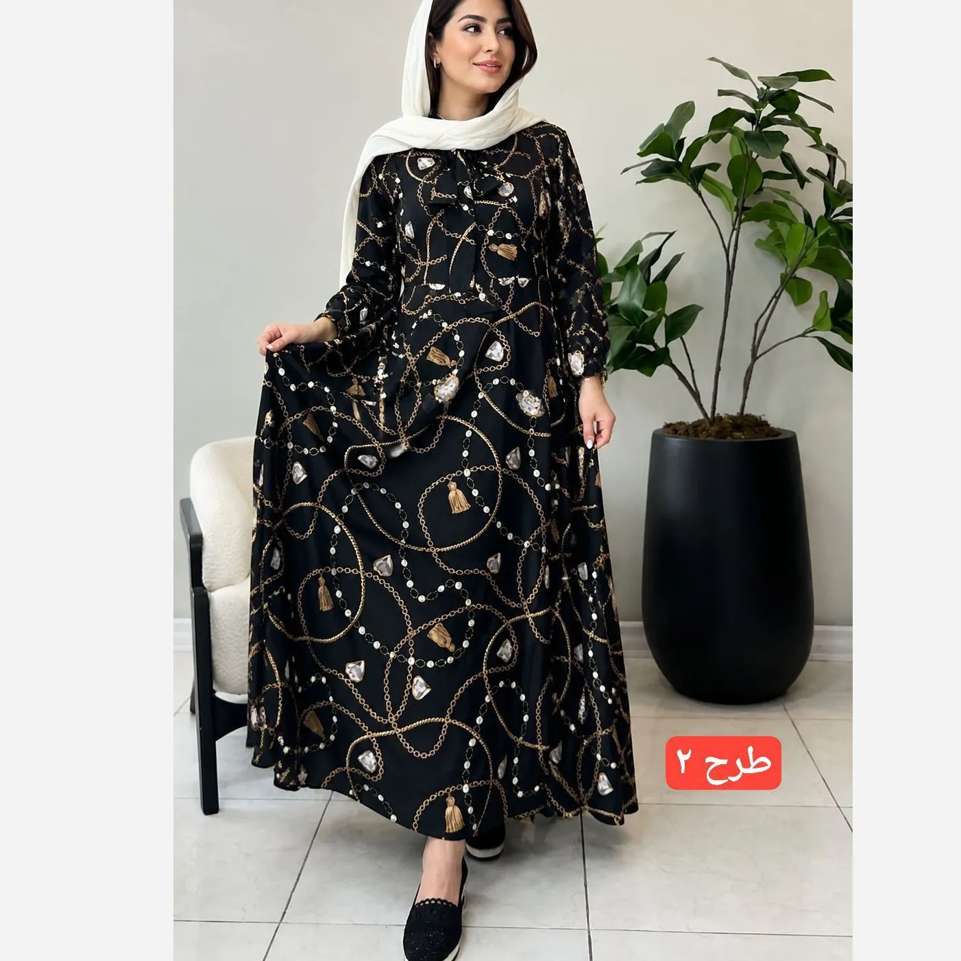 پیراهن زنانه بلند مانتویی مدل صفورا جنس سوپرسافت مناسب بارداری و شیردهی