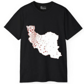 تی شرت آستین کوتاه مردانه پاد آفرین مدل نقشه ایران گربه کد109 سایز M L XL XXL