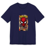 تیشرت آستین کوتاه مردانه یقه گرد طرح مرد عنکبوتی جنس نخی مدل کلاسیک
