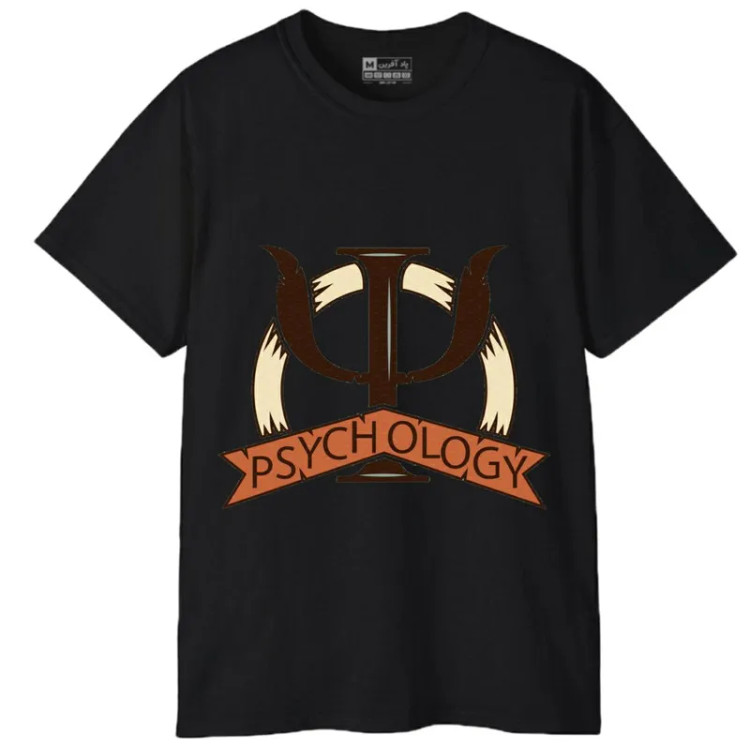 تیشرت آستین کوتاه مردانه پاد آفرین مدل روانشناسی کد 546 طرح چاپ
