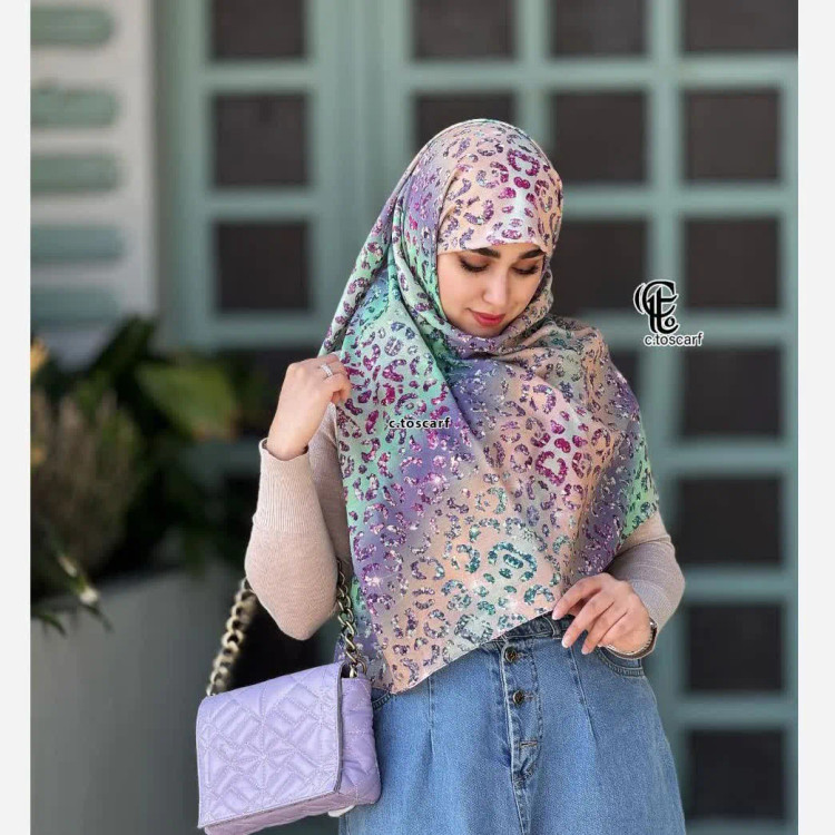 روسری نخی قواره 140 طرح آنجل