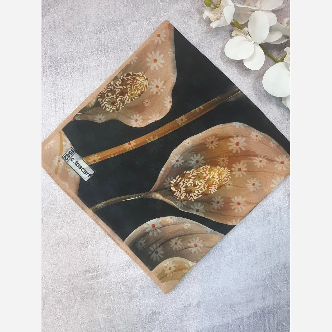روسری نخ کاستوم طرح شهرزاد سیتو قواره بزرگ 140 سانتیمتر