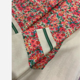 روسری نخ کاستوم طرح گلی سایز 140