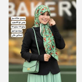 روسری نخ کاستوم طرح حنانه سایز 140 چرخ دوز
