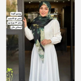 روسری نخ کاستوم طرح آتوسا سایز 140 چرخ دوز