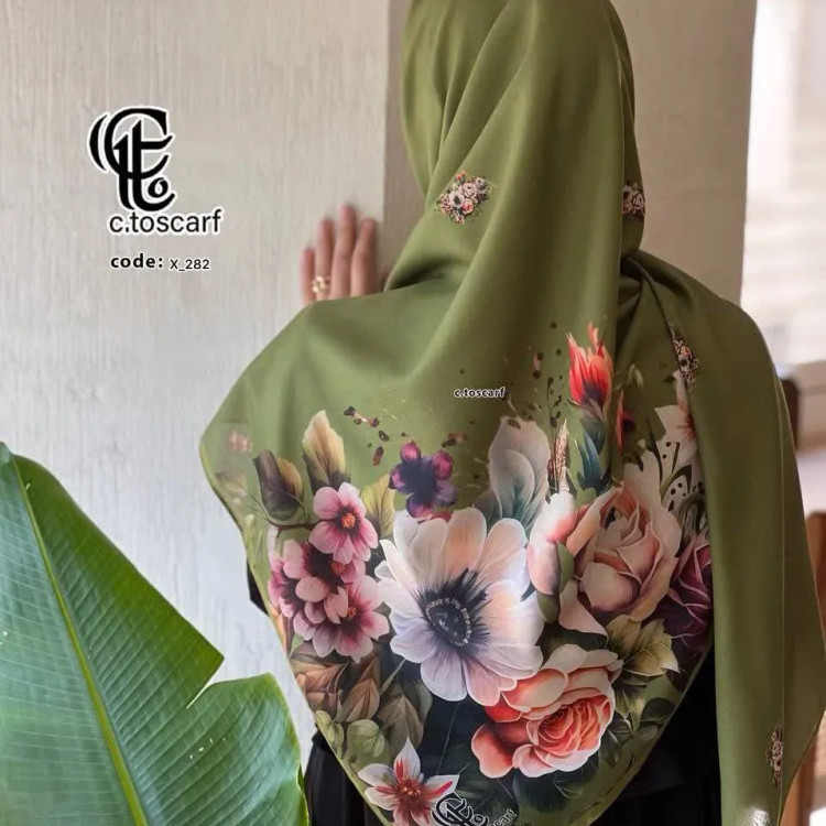 روسری نخ کاستوم طرح خورشید قواره بزرگ 140 سانتیمتر چرخ دوز