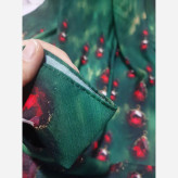 روسری نخ کاستوم طرح یاقوت طرح آذر حاشیه یکنواخت زمینه طرح ریز صورتی