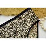 شورت زنانه نخی طرح پلنگی سایز بزرگ 3XL