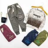 بلوز شلوار پسرانه طرح تدی مدل magic جنس ملانج