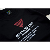 تیشرت پسرانه یقه گرد مشکی طرح SHAKE OF جنس ویسکوز