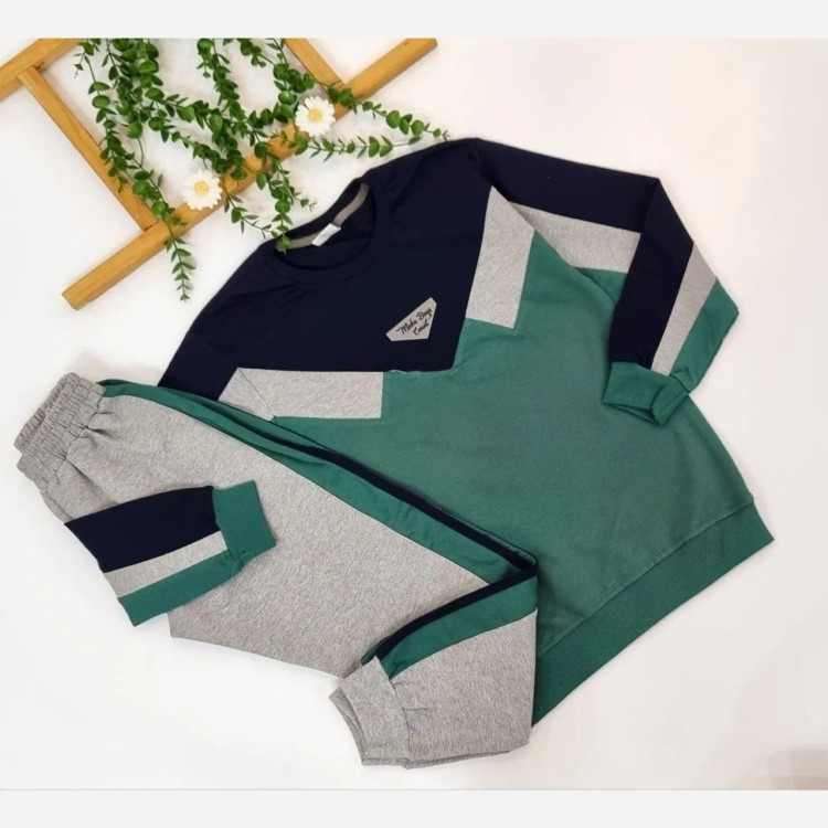ست بلوز و شلوار اسپرت بچگانه جنس دورس و گلکسی در سه رنگ و دو سایز
