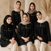 شومیز دخترانه مشکی جنس صوفیا جودون آستین سه ربع سایز بزرگ
