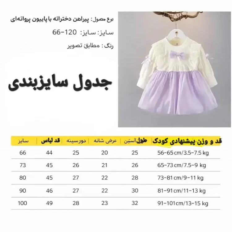 پیراهن دخترانه وارداتی مناسب 3 ماه تا 5 سال با کیفیت عالی