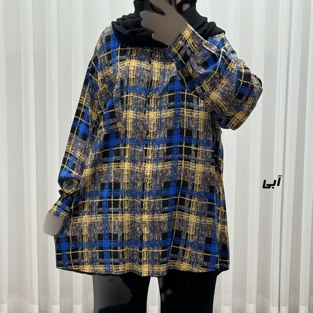 شومیز نخی جلوباز دکمهدار زنانه و دخترانه پارچه خارجی چهارفصل
