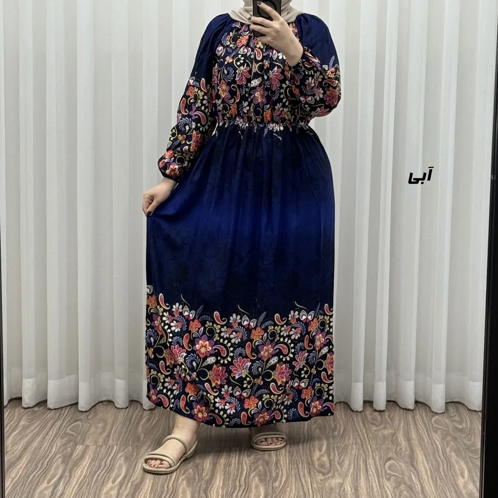 پیراهن ساحلی نخی زنانه فری سایز مدل حاشیه ترمه مناسب سایز 38 تا 50