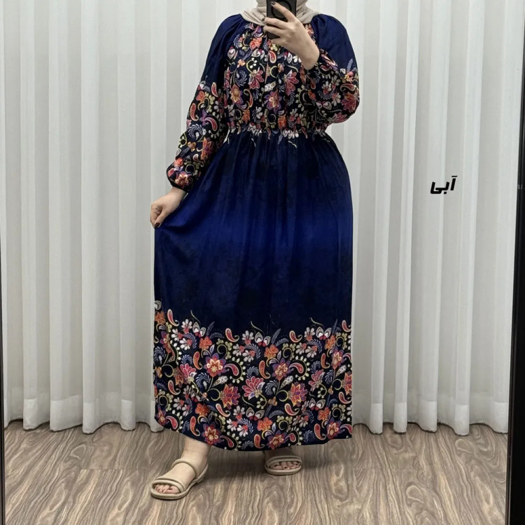 پیراهن ساحلی نخی زنانه فری سایز مدل حاشیه ترمه مناسب سایز 38 تا 50