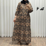 پیراهن ساحلی زنانه مدل خشت کد 714 فری سایز تا 46 جنس فلور بوگاتی قابل استفاده چهار فصل کمربنددار شیک و راحت