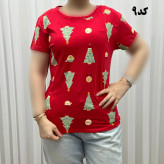 تیشرت طرحدار H&M نخ پنبه چهارفصل زنانه دخترانه سایزبزرگ تا XL XXL XXXL تنخور راحت