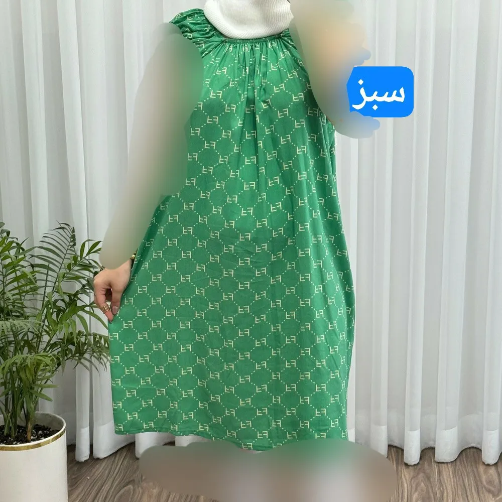 سارافون نخی زنانه فری سایز تا 56 چهارفصل تنخور شیک و راحت مناسب باردار و روزمره