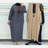 پیراهن زنانه کراش کتیبه ای فری سایز مناسب تا سایز 50