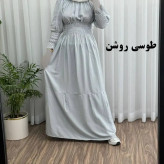 پیراهن ساحلی نخی زنانه مدل خسته فری سایز مناسب تا سایز 46