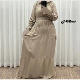 پیراهن ساحلی نخی زنانه مدل خسته فری سایز مناسب تا سایز 46
