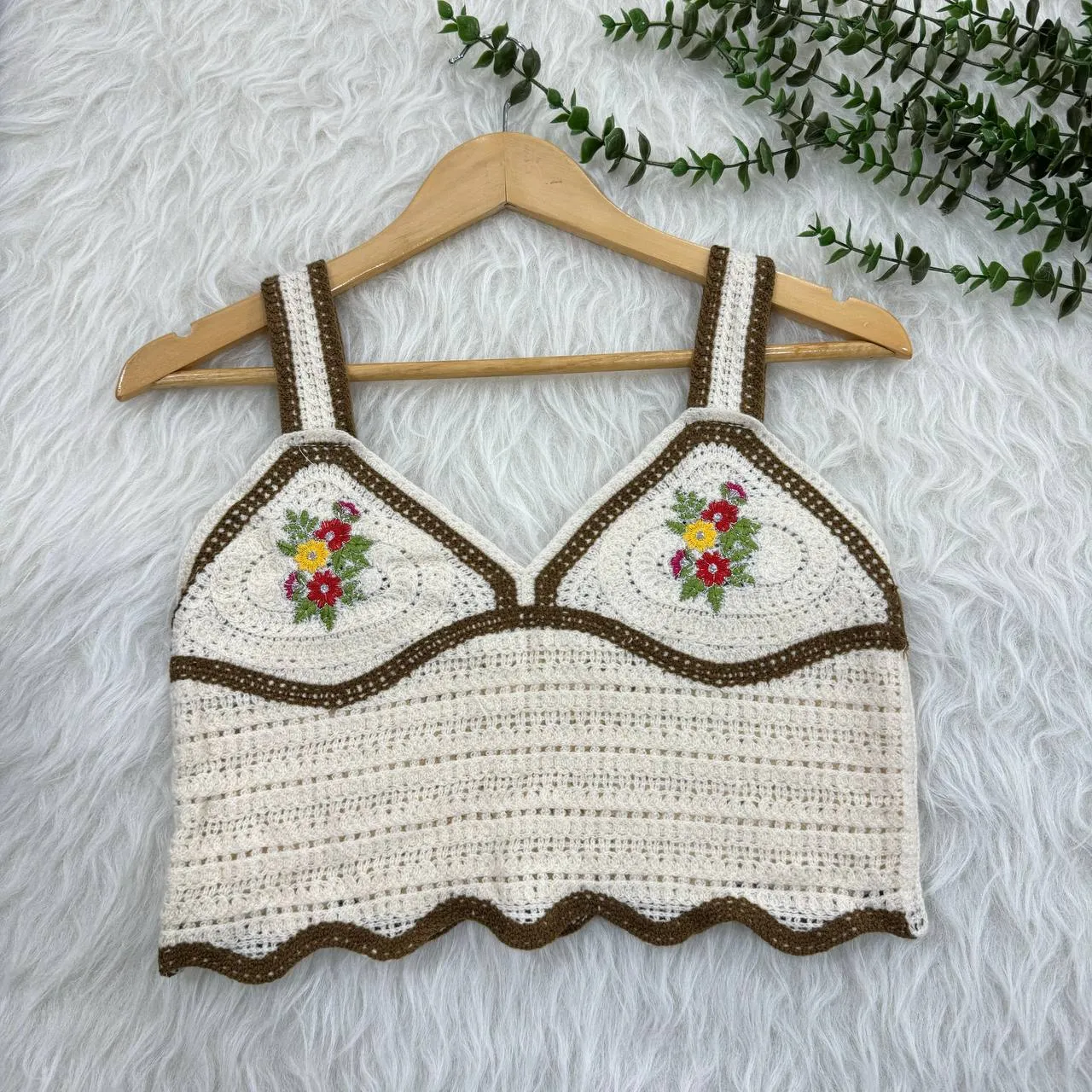 تاپ قلاب بافی فری سایز زنانه کد 1079 مناسب تا سایز 42 شیک چهارفصل